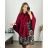 Women's Plus Size Long Sleeve Poncho (54/56 ONE SIZE) ITALIAN FASHION IMD24LOVE