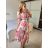 Carmen summer dress (S / M / L ONE SIZE) ITALIAN FASHION IMWY22051 -   pink -   M / L