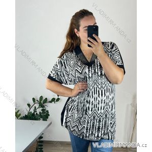 Women's Plus Size Short Sleeve Tunic (54/56 ONE SIZE) TURKISH FASHION TME248100-4/DU