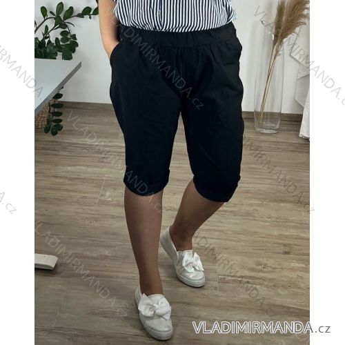 Shorts Shorts Stretch Women's Plus Size (2XL/3XL/4XL ONE SIZE) ITALIAN FASHION IM424KEJSY -   black -