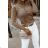 Women's Long Sleeve Knitted Turtleneck Sweater (S/M ONE SIZE) ITALIAN FASHION EXTRA ME IMM22FD9076/DR S/M Beige