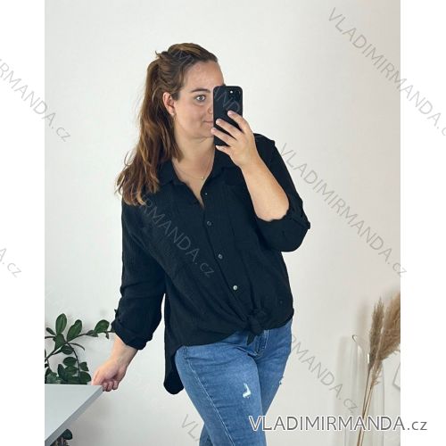 Women's long sleeve shirt (S / M ONE SIZE) ITALIAN FASHION IMWG216041 50/52 black