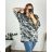 Tunic / blouse long sleeve women's oversized (3XL / 4XL ONE SIZE) ITALIAN FASHION IMWQ2191650 56/58 grey