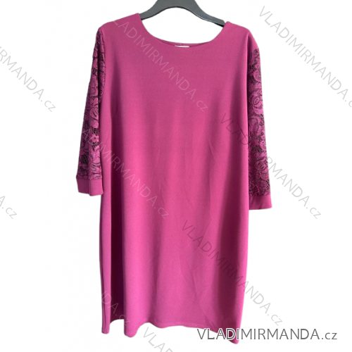 Women's short sleeve dress oversized (L-3XL) POLISH FASHION PMF20013 52 purple