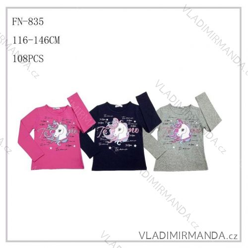 Girls' Youth Short Sleeve T-Shirt (116-146) SEZON JS-7018