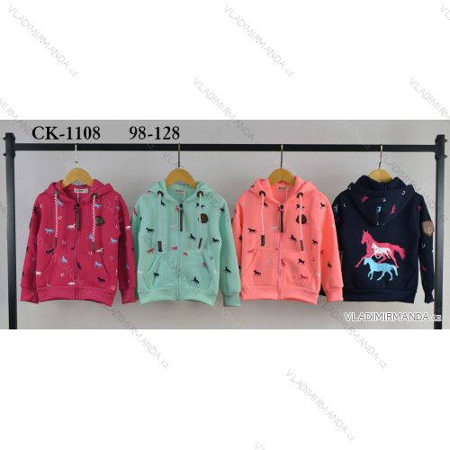 Children's Girls' Zip Up Fleece Sweatshirt (98-128) SEASON SEZ22X2315