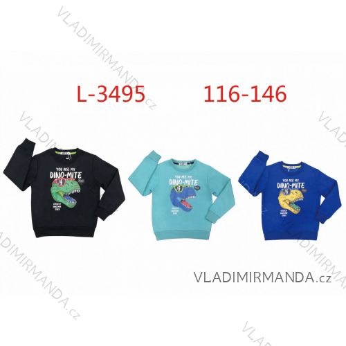 Warm children's sweatshirt for boys (116-146) SEZON SEZ21H-3031