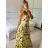 Long summer dress with straps for women (S/M ONE SIZE) ITALIAN FASHION IMPBB23B23745