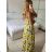 Long summer dress with straps for women (S/M ONE SIZE) ITALIAN FASHION IMPBB23B23745