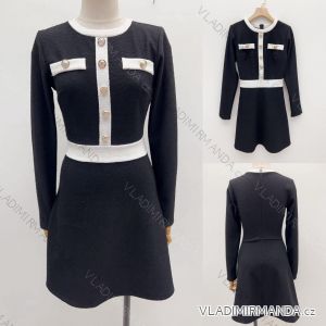 Women's Short Elegant Long Sleeve Dress (S/M ONE SIZE) ITALIAN FASHION IMM24M35202