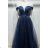 Women's Long Elegant Strapless Party Dress (SL) FRENCH FASHION FMPEL23EMMA dark blue M