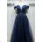 Women's Long Elegant Strapless Party Dress (SL) FRENCH FASHION FMPEL23EMMA dark blue M