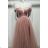 Women's Long Elegant Strapless Party Dress (SL) FRENCH FASHION FMPEL23EMMA