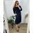 Casual Dress Cotton 3/4 Sleeve Women's Plus Size (40-50) POLISH FASHION PMF24MARGARITA