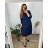 Casual Dress Cotton 3/4 Sleeve Women's Plus Size (40-50) POLISH FASHION PMF24MARGARITA/DUR Blue 40