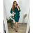 Casual Dress Cotton 3/4 Sleeve Women's Plus Size (40-50) POLISH FASHION PMF24MARGARITA 46 black