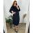 Casual Dress Cotton 3/4 Sleeve Women's Plus Size (40-50) POLISH FASHION PMF24MARGARITA 44 black