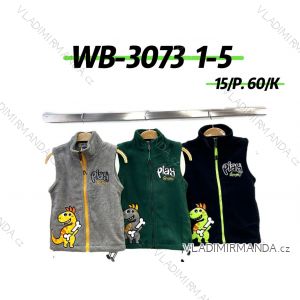 Sleeveless fleece vest for children, teenagers and boys (116-152) WOLF B2346