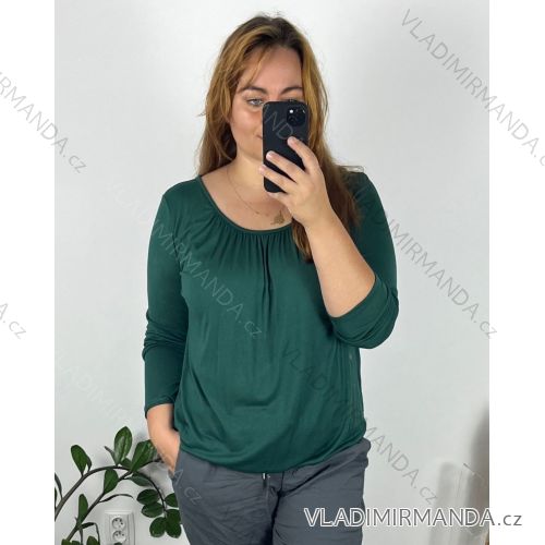 Shirt 3/4 sleeve ladies strip (4XL/5XL ONE SIZE) ITALSKÁ MÓDA IM422026