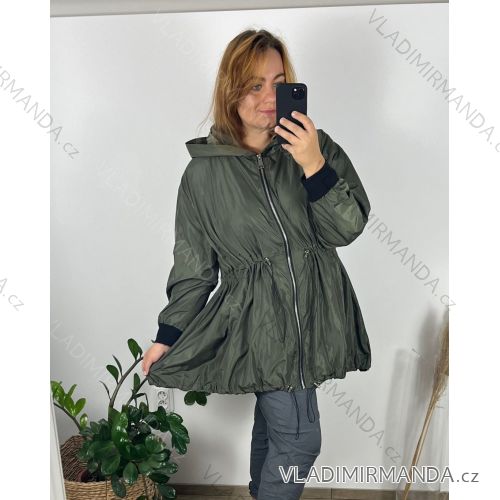 Women's Plus Size Hooded Jacket (XL/2XL ONE SIZE) ITALIAN FASHION IM422684