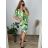 Tunic 3/4 long sleeve shirt women's oversized (L-6XL)  Polská Móda PMF24SUMMER 6XL green