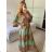 Women's Long Sleeve Summer Shirt Dress (S/M/L ONE SIZE) INDIAN FASHION IMWY23123 -   green -   M / L