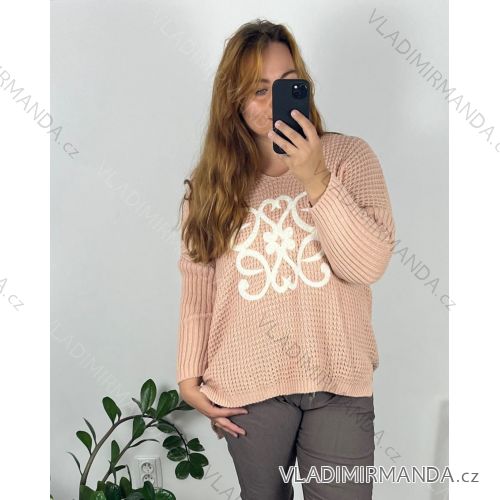 Shirt extended 3/4 long sleeve women's (L/XL/2XL ONE SIZE) ITALIAN FASHION IM423025