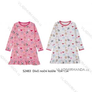 Night shirt short sleeve children's youth girls (104-134) WOLF S2483