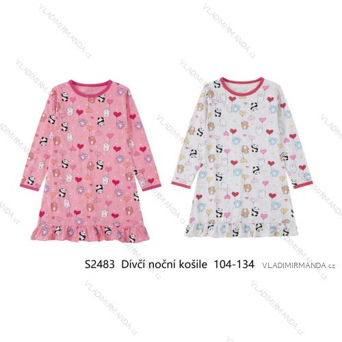 Night shirt short sleeve children's youth girls (104-134) WOLF S2483