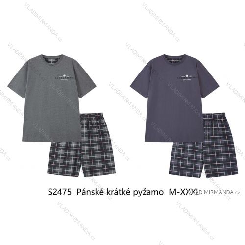 Men's short short sleeve pajamas (M-3XL) WOLF S2475