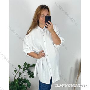 Short Sleeve Shirt Dress women (uni L-2XL) ITALIAN MODA IMS20002