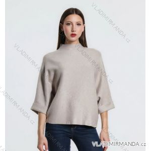 Women's Oversized Long Sleeve Knitted Sweater (S/M ONE SIZE) ITALIAN FASHION IMPSH23996