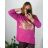 Women's Plus Size Long Sleeve Tunic (XL/2XL/3XL ONE SIZE) ITALIAN FASHION IM423616  růžová fuchsiová