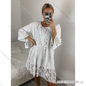 Women's Long Chiffon Short Sleeve Dress (S/M ONE SIZE) ITALIAN FASHION IMWGS231048