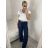 Women's Elegant Belt Long Sleeve Dress (S/M ONE SIZE) ITALIAN FASHION IMM23UN6139 -   dark blue -   S/M/L