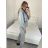 Women's long velvet sweatpants (S-XL) TURKISH FASHION TMWL20633 -   grey -   S / M