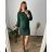 Dress with 3/4-sleeve ladies pocket (uni sl) ITALIAN Fashion IM3181746 52/54 dark emerald