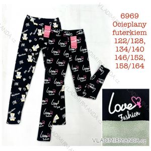 Long insulated children's leggings for girls (122/128 - 158/164) MIEGO MIE246969