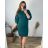 Long Sleeve Dress with Collar Ladies (uni xL / 2XL) ITALIAN FASHION IM519559-XL2XL