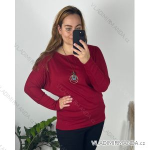 Shirt extended 3/4 long sleeve women's (L/XL/2XL ONE SIZE) ITALIAN FASHION IM423025