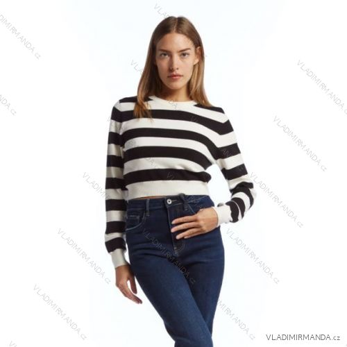 Women's Long Sleeve Knitted Sweater (S/M ONE SIZE) ITALIAN FASHION IMPSH231630