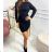 Women's Knitted Long Sleeve Dress (L/XL ONE SIZE) ITALIAN FASHION IMD211019