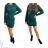 Women's Knitted Long Sleeve Dress (L/XL ONE SIZE) ITALIAN FASHION IMD211019