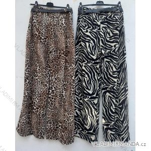 Women's Elegant Oversize Leopard Belt Long Pants (S/M/L ONE SIZE) ITALIAN FASHION IMD24281