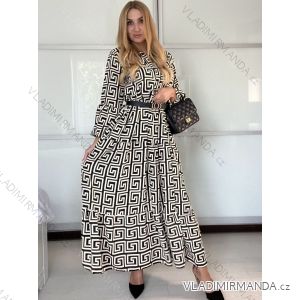 Women's Warm Long Sleeve Dress (L / XL ONE SIZE) ITALIAN FASHION IM4221054