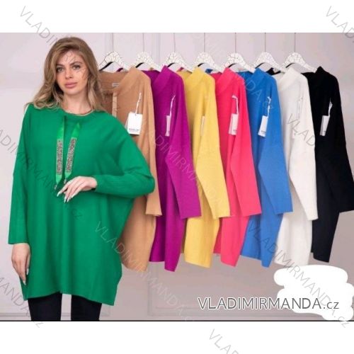 Women's Warm Long Sleeve Sweater (44/46/48 ONE SIZE) ITALIAN FASHION IMBM24205