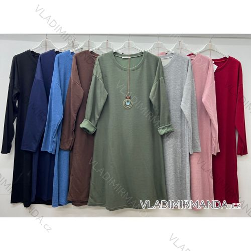 Women's elegant party long sleeve dress (S/M ONE SIZE) ITALIAN FASHION IM322282