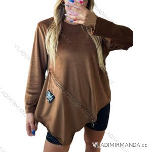 Tunic Extended Warm Long Sleeve Women Plus Size (48/50/52 ONE SIZE) ITALIAN FASHION IMD24383