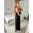 Women's long summer dress with straps (S/M ONE SIZE) ITALIAN FASHION IMPMD243208jd -   black -   S / M