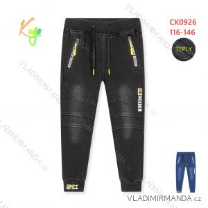 Outdoor cotton children's pants for boys (116-146) KUGO TM8260K